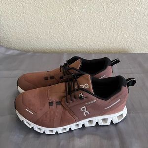 On Running Athletic Shoes in Brown and White